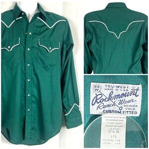 Rockmount Ranchwear Mens Western Snap Shirt size Medium 15 1/2 44x32 Cowboy